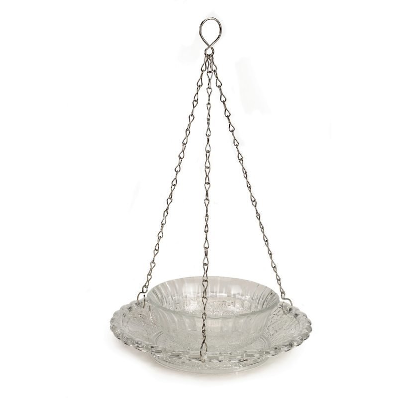 Beeztees glass feeding bowl hanging double